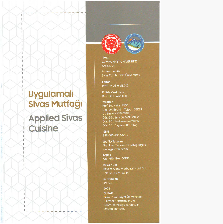 Uygulamalı Sivas Mutfağı-Applied Sivas Cuisine (Türkçe-İngilizce)