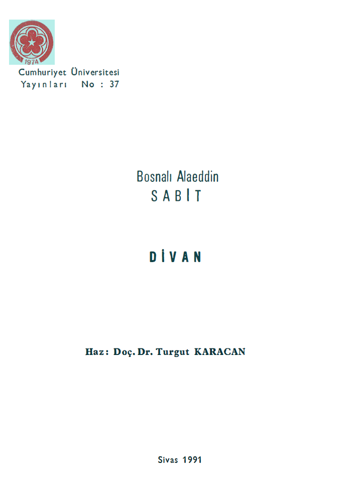 Bosnalı Alaeddin Sabit Divan