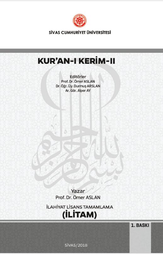 Kur’an-ı Kerim II : İlahiyat Lisans Tamamlama (İLİTAM) / 1.baskı