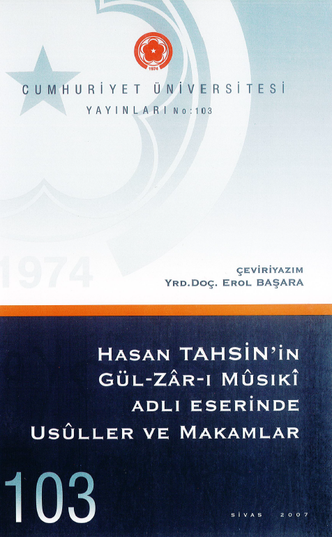 Hasan Tahsin In Gül-zar-ı Musiki Adlı Eserinden Usuller Ve Makamlar